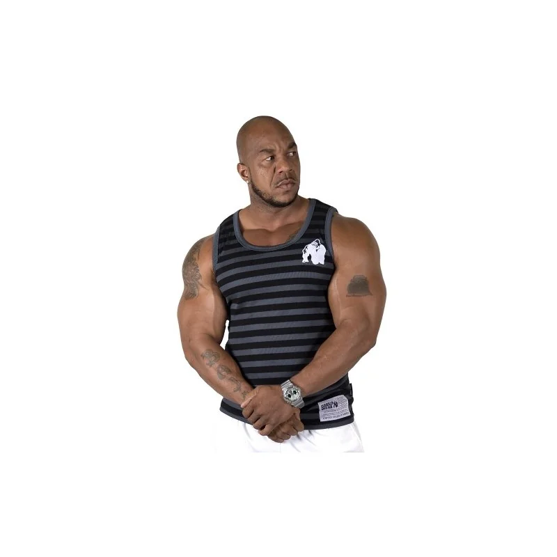 Stripe Stretch Tank Top - Gorilla Wear