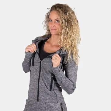 Shawnee Zipped Hoodie - Mixed Gray - Gorilla Wear