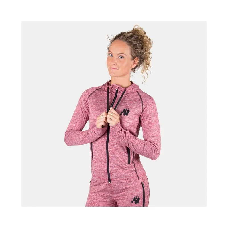 Shawnee Zipped Hoodie - Mixed Red - Gorilla Wear