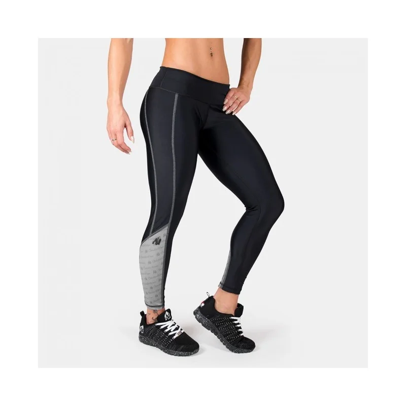 Carlin Compression Tight - Black Gray - Gorilla Wear