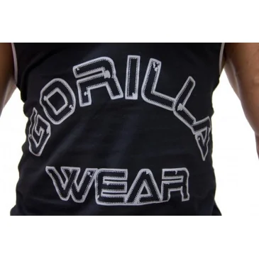 Logo Stringer Tank Top Black - Gorilla Wear
