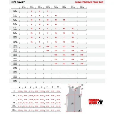 Logo Stringer Tank Top Black - Gorilla Wear