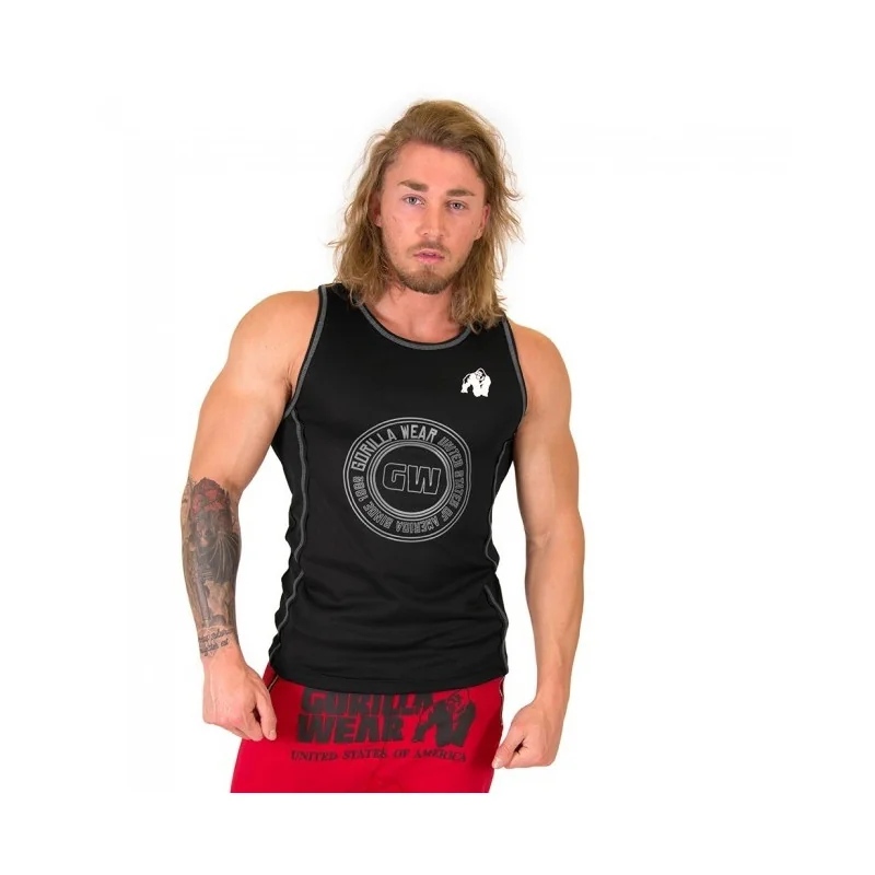 Kenwood Tank Top - Black/Silver - Gorilla Wear