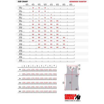 Kenwood Tank Top - Black/Silver - Gorilla Wear