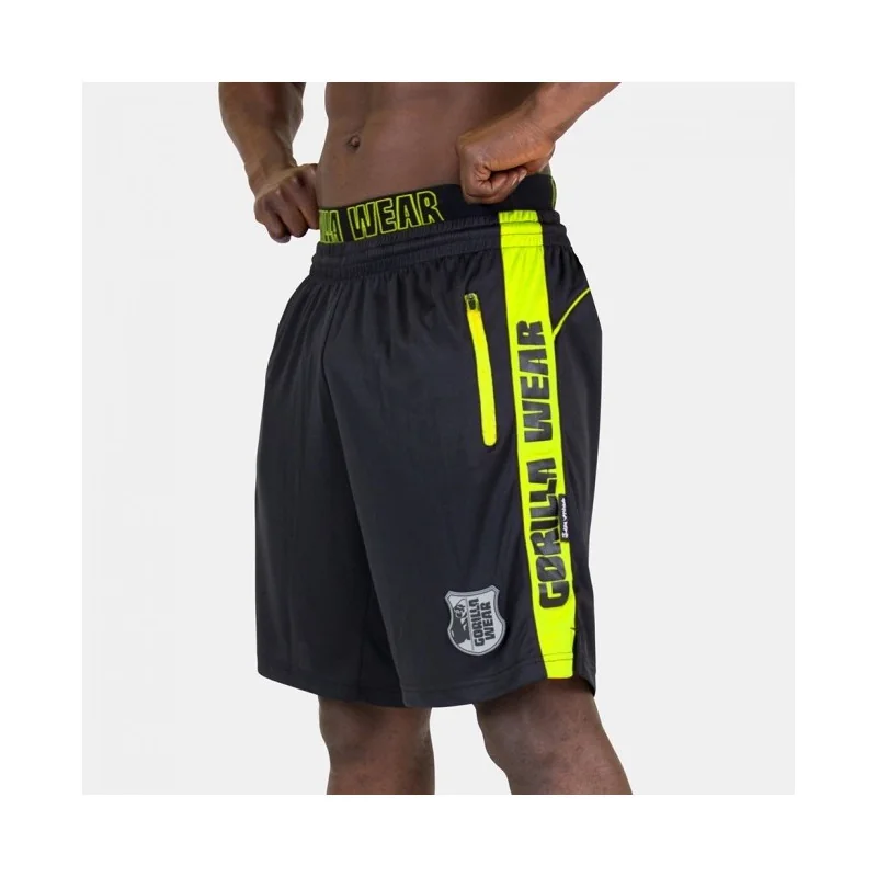Shelby Shorts (Black/Neon Lime) - Gorilla Wear