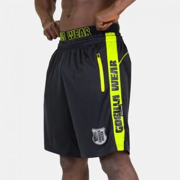 Shelby Shorts (Black/Neon Lime) - Gorilla Wear