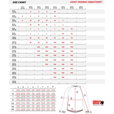 Saint Thomas Sweatshirt Black - Gorilla Wear