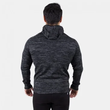 Keno zipped hoodie Black Gray - Gorilla Wear