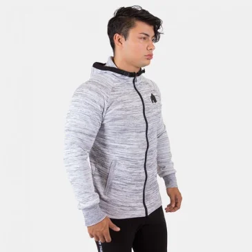 Keno zipped hoodie Black Gray - Gorilla Wear