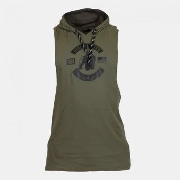 Lawrence Hooded Tank Top - Navy Blue - Gorilla Wear