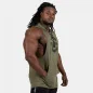 Lawrence Hooded Tank Top - Army Green - Gorilla Wear