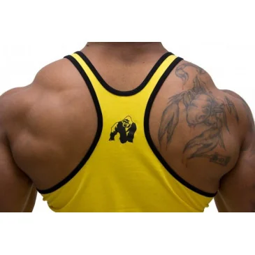 Logo Stringer Tank Top Black - Gorilla Wear
