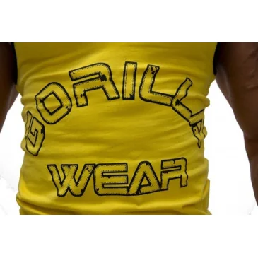 Logo Stringer Tank Top Black - Gorilla Wear