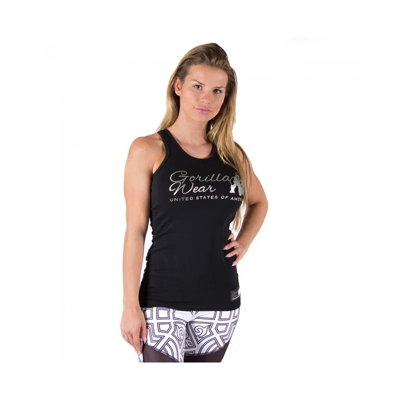 Florence Tank Top - Black/Silver - Gorilla Wear