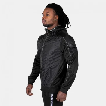 Jefferson Front Padded Jacket - Black/Gray - Gorilla Wear