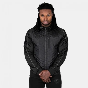 Jefferson Front Padded Jacket - Black/Gray - Gorilla Wear