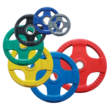 Disques olympiques 4 Grip caoutchouc coloré Body-Solid - Nutriwellness