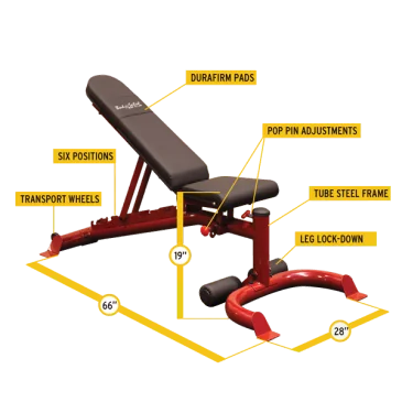 Banc pour la musculation GFID100 Body-Solid pas cher - Nutriwellness