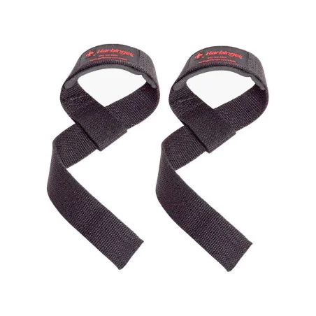 Padded Cotton Lifting Straps Black D4Harbinger pas cher - Nutriwellness