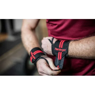 Red Line Wrist Wraps Black/Red d'Harbinger pas cher - Nutriwellness