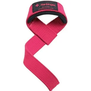 Womens Padded Cotton Lifting Straps Pink d'Harbinger - Nutriwellness