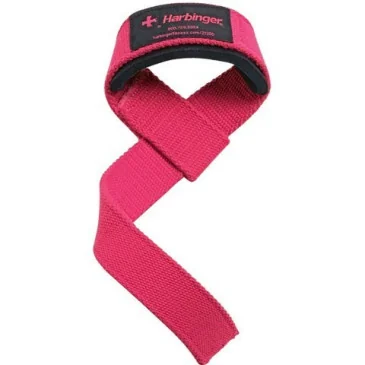 Womens Padded Cotton Lifting Straps Pink d'Harbinger - Nutriwellness