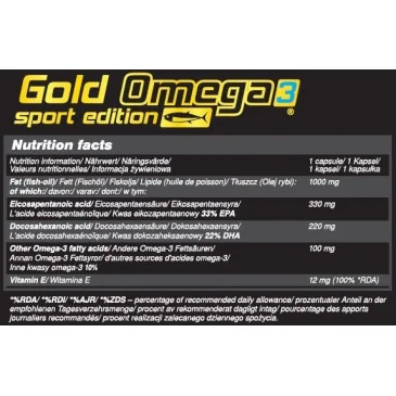 Gold Omega-3 Sport Edition d'Olimp Sport Nutrition - Nutriwellness