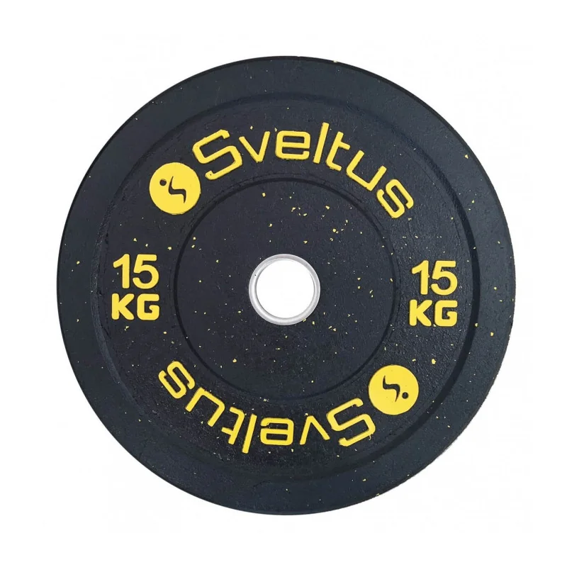 Disque olympique bumper 15 kg x1 - Sveltus