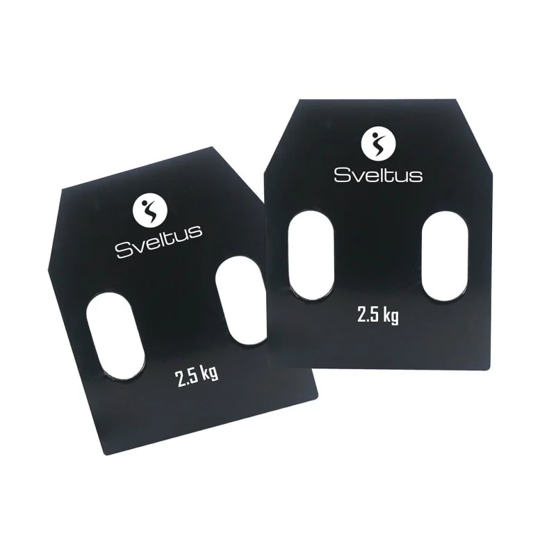 Plaque acier avec poignées 2,5 kg x2 - Sveltus