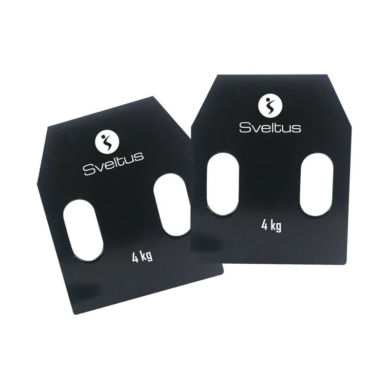 Plaque acier avec poignées 4 kg x2 - Sveltus
