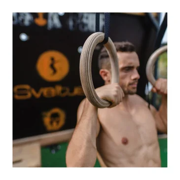Anneau gymnastique bois x2 de Sveltus pas cher - Nutriwellness