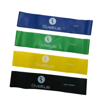 Set de 4 bandes latex aérobic de Sveltus pas cher - Nutriwellness