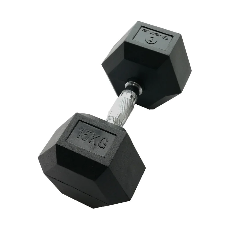 Haltère hexagonale 15 kg x1 - Sveltus