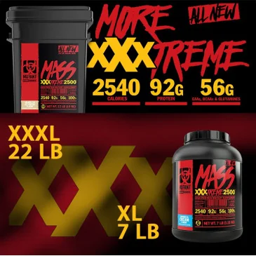 Mutant Mass XXXTREME 2500 (9.9kg) de Mutant pas cher - Nutriwellness