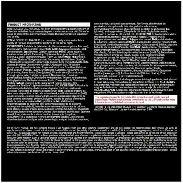 Muscle Fuel Anabolic (2000g) d'Usn pas cher - Nutriwellness