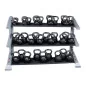 Pro Clubline Rack pour Kettlebells 3 Niveaux