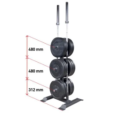 Olympic Plate Tree & Bar Holder de Body-Solid pas cher - Nutriwellness