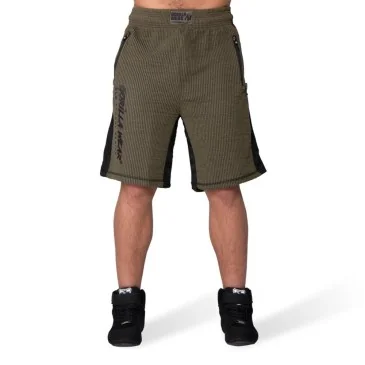 Augustine Old School Shorts (Army Green) de Gorilla Wear pas cher