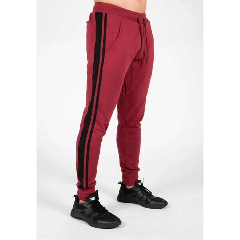 Banks Pants Burgundy Red/Black - Gorilla Wear