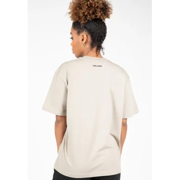 Bixby Oversized T-Shirt - Beige Gorilla Wear pas cher - Nutriwellness