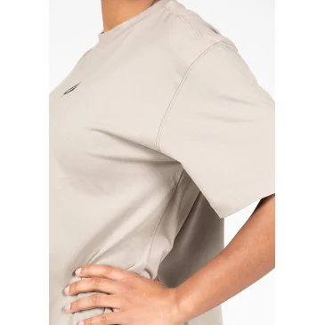 Bixby Oversized T-Shirt - Beige Gorilla Wear pas cher - Nutriwellness