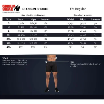 Branson Shorts Army Green/Black Gorilla Wear pas cher - Nutriwellness