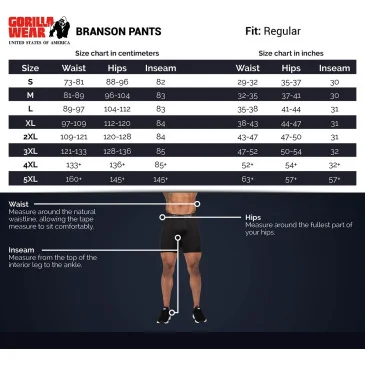 Branson Pants Army Black/Red Gorilla Wear pas cher - Nutriwellness