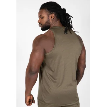 Branson Tank Top Army Green/Black de Gorilla Wear pas cher - Nutriwellness