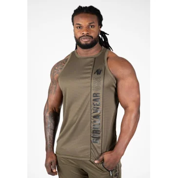 Branson Tank Top Army Green/Black de Gorilla Wear pas cher - Nutriwellness