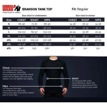 Branson Tank Top Black/Red de Gorilla Wear pas cher - Nutriwellness