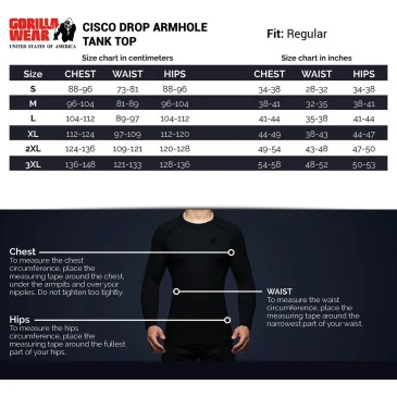 Cisco Drop Armhole Tank Top Gray/Black Gorilla Wear - Nutriwellness
