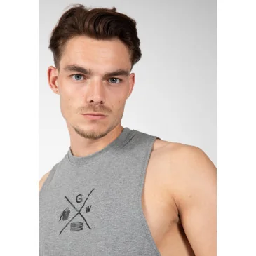 Cisco Drop Armhole Tank Top Gray/Black Gorilla Wear - Nutriwellness