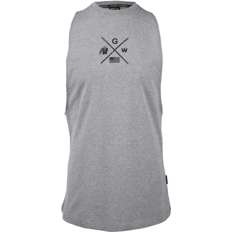 Cisco Drop Armhole Tank Top Gray/Black - Gorilla Wear