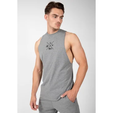 Cisco Drop Armhole Tank Top Gray/Black Gorilla Wear - Nutriwellness